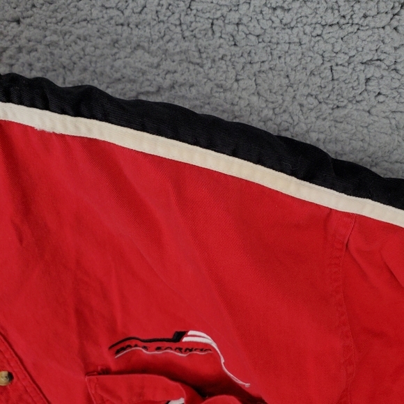 Dale Earnhardt Jr Long Sleeve Red Button Up Embroidered Shirt Collared 2XL - Picture 7 of 11
